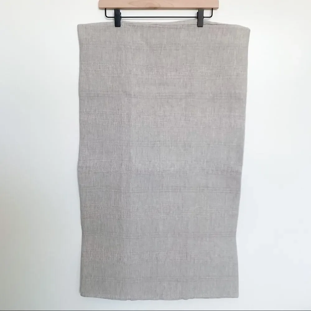 Restoration Hardware Banded Washed Linen King Sham